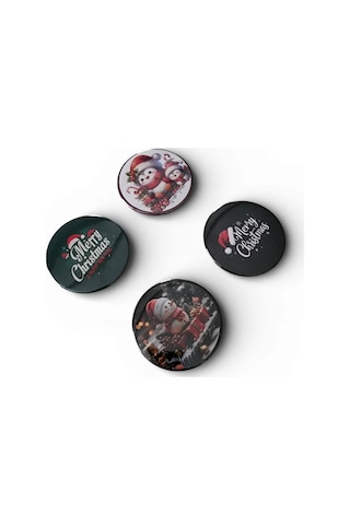 Yılbaşı Buzdolabı Magnet Seti No: 2 4 Adet Magnet