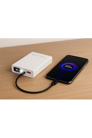Enerx Enr -p10188dc 10000 Mah 2.1 Amper Dijital Göstergeli Powerbank