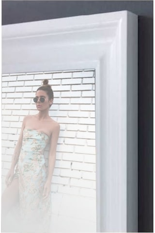 Beyaz Banyo Salon Antre Koridor Şifonyer Komodin Duvar Boy Aynası Beyaz