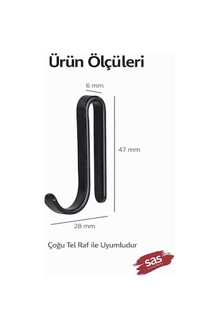 4 Adet Plastik Askı Metal Banyo Mutfak Rafları Için Siyah