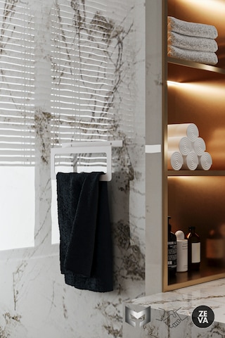 Beyaz Metal Havluluk Dayanıklı Banyo Ve Mutfak Düzenleyici Beyaz