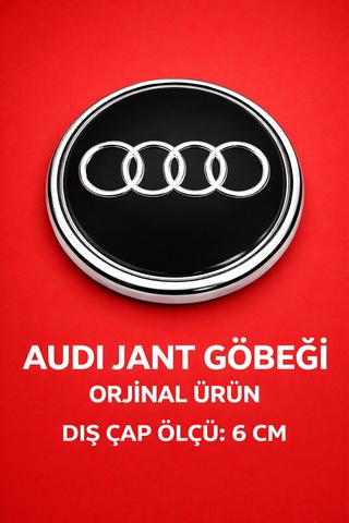 Audi Jant Göbeği Kapağı Dış Çap 6 Cm. 4 Adet Takım ıdır