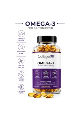 Collagen Forte Platinum Omega 3 Premium Balık Yağı 90 Kapsül