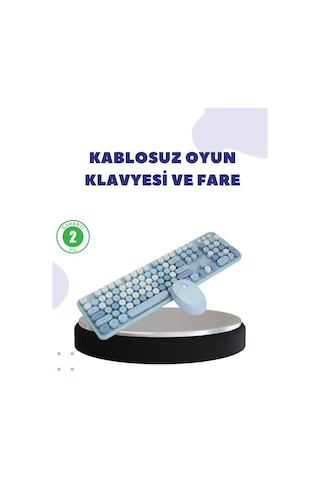 Northcity Kablosuz Retro Klavye Ve Mouse Seti 104 Tuş Sessiz Yazım Deneyimi
