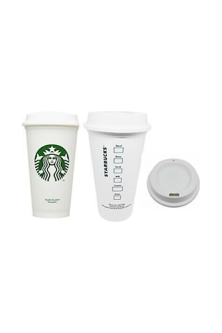 Starbucks Yeniden Kullanılabilir Seyahat Kupası 473ml Beyaz
