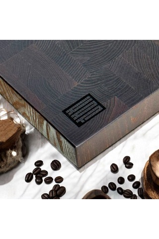 Kaf Ahşap Kesme Tahtası Dişbudak Siyah Large