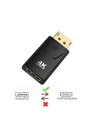 4946 4K Destekli Displayport Hdmi Çevirici Dönüştürücü Adaptör
