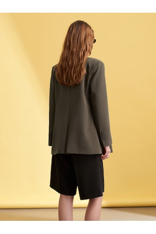 Dilvin 60784 Kruvaze Blazer Ceket-haki Haki