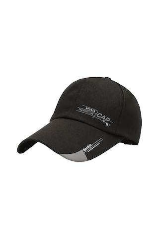 Erkek Beyzbol Şapkası Spor Outdoor Moda Başlık Koşu Yürüyüş Seyahat Açık Hava Etkinlikleri İçin Şık Ve Rahap Kullanışlı Şapka Siyah