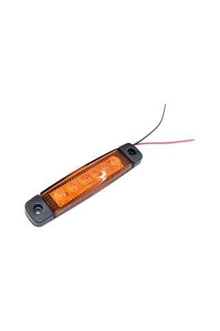 10 Adet Sarı Turuncu Parmak Lamba 6 Led Su Geçirmez 12v 24v Emir
