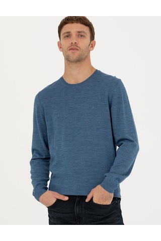 Pierre Cardin Erkek Mavi Triko Kazak 50270054-vr036 Mavi