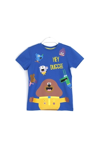 Hey Duggee Baskılı Erkek Çocuk Tshirt 1 - 5 Yaş Mavi