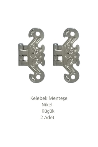 Nikel Dekoratif Kelebek Menteşe Büyük 2 Adet 4,2cm X 3,5cm
