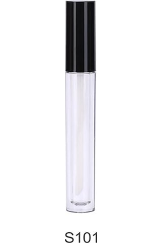 Lipgloss Boş Tüp - Şeffaf Mika Ambalaj 5ml 100 Adet Şeffaf (Gold Kapak)