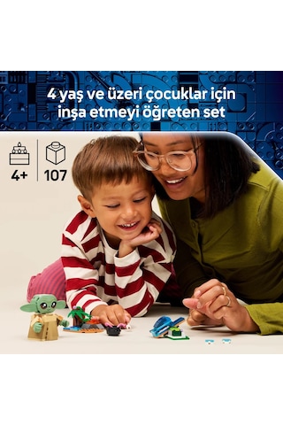 LEGO® Star Wars: The Mandalorian™ Grogu’nun Yuvası 75443-4 Yaş Üzeri Çocuklar için Figür İçeren Yaratıcı Oyuncak Yapım Seti (107P)