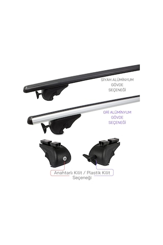 Vw Caddy Ara Atkı Siyah- Bold Bar V1 2 Parça 2015+
