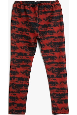 Koton Tayt Beli Lastikli Soyut Desenli Bordo Desenli 4wkg40304ak 4WKG40304AK4D6 Bordo