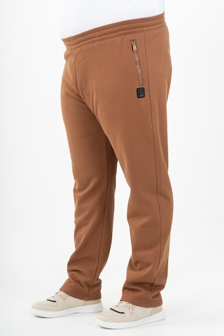 Maraton Sportswear Büyük Beden Erkek Düz Paça Basic Taba Eşofman Altı 22371-Taba