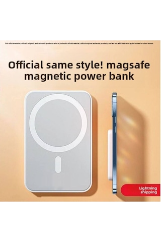 P5 5000 Mah Magsafe Kablosuz Powerbank Manyetik Hızlı Şarj Taşınabilir Şarj Cihazı-1632 Diğer