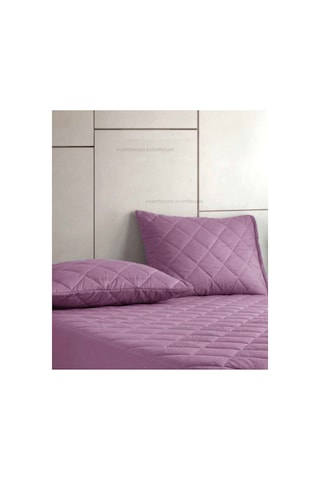 Formeya Pamukkale Alez Lila %100 Pamuk Kapitone Yastık Koruyucu Alez 2 Adet 50X70
