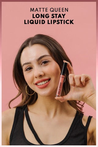 Matte Queen Lipstick Kalıcı Mat Likit Ruj - 07 Proud Pink - Pembe