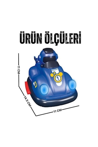 Şarjlı Işıklı 1v1 Kumandalı Oyuncak Çarpışan Oto Arabalar Çok Renkli