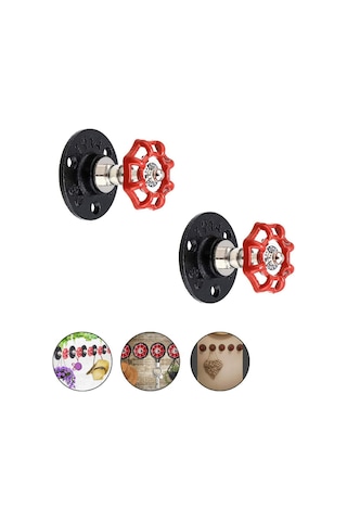 Vintage Askı Kancası Duvara Monte Endüstriyel Braket Retro Bornoz Bornoz İçin Retro Duvar Askısı Vintage Askı Şapka Antika Rustik Ev Vintage Retro Palto Kancası 2 Parça Çok Renkli