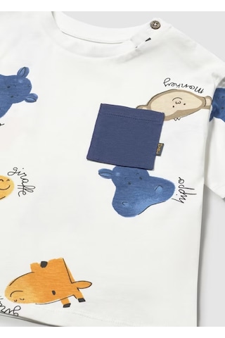 Mayoral Erkek Bebek T-shirt 1014 Krem