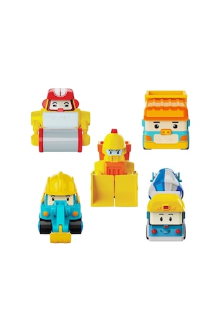 Polı Mrt-761 Mini İnşaat Araçları 5li Set