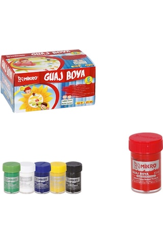 MIKRO GUAJ BOYA 6 RENK SISE 15ml. (GJ-6)