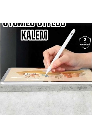 Dokunmatik Kalem Beyaz Şarjlı Hassas Uçlu İpad Android İos Uyumlu