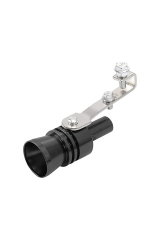 Ulzyvf Turbo Ses Çıkartıcı Egzoz Düdüğü - Siyah Alüminyum, Tüm Araçlara Uyumlu