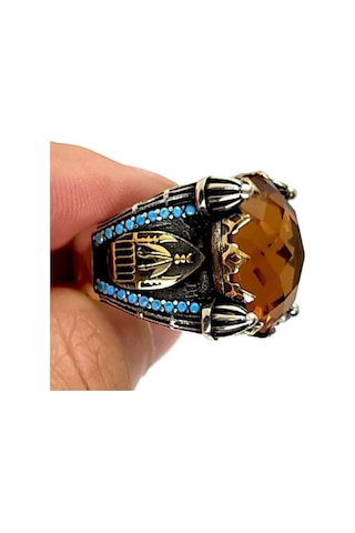 Cami Temalı 925 Ayar Gümüş Erkek Yüzük