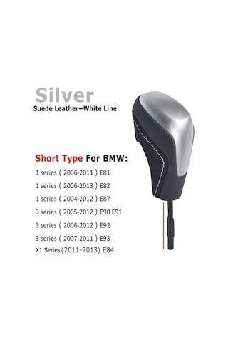 Bmw E92 Vites Topuzu Alcantara Deri Gümüş Oem 2005-2012