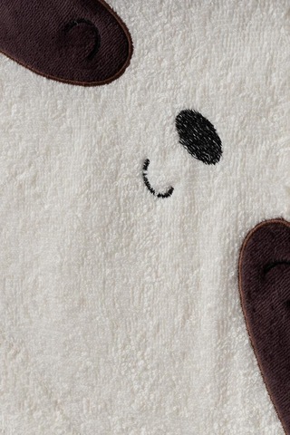 Bebitof %100 Pamuk Rakun Desenli Kutulu Bebek Bornoz Seti Bbtf.ekr.30048 Ekru