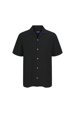 Jack & Jones Jack Jones Erkek Kısa Kollu Viskon Gömlek 12271115 Siyah