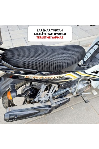 Yamaha Crypton Sele Koltuk Kılıfı / 3d Çift Kat File Terletme Yapmaz - Alttan Cırtlı Kolay Montaj