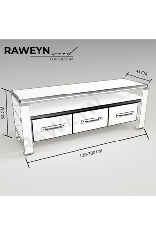 Raweyn Sea Doğal Ahşap Tv Ünitesi - 140cm Açık Ceviz