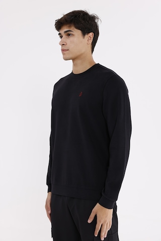 Rowinger Modal Karışımlı Yumuşak Dokulu Rahat Kalıp Esnek Kullanım Sunan Sweatshirt Black