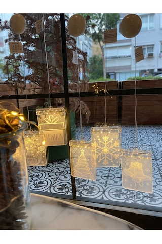 Dekoratif Led'li Çanlı Vitrin Dekorasyon Cam Süsü Günışığı