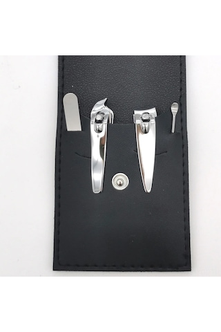 Konesam Stainless Steel Tırnak Kırıcı Seti 4'lü - Eğimli Kenar, Yüksek Sertlik Ve Korozyon Dayanıklı Siyah