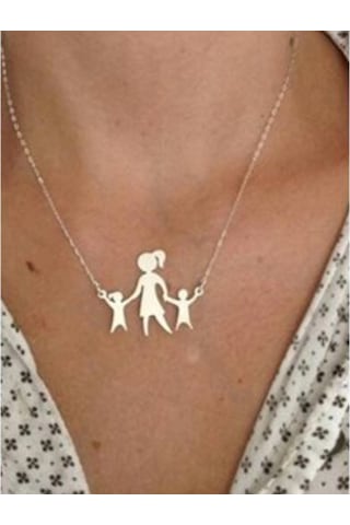 Gümüş Anne Bebek Kolye 487345856 Gümüş Anne Bebek Kolye 487345856