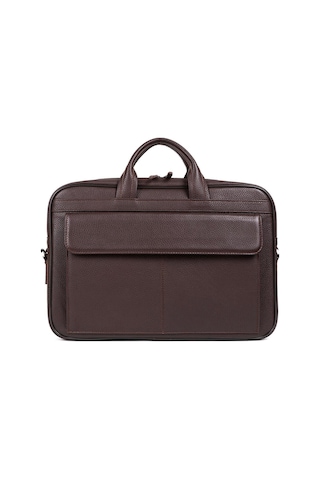 Hakiki Deri Evrak Çantası Laptop Bölmeli 16\" & 17\"-133665 Siyah