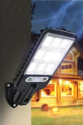 Su Geçirmez 120 Ledli Güneş Enerjili Bahçe Lambası Açık Lacivert