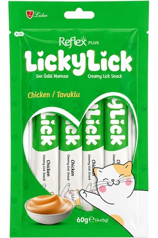 Reflex Plus Lickylick Kedi Sıvı Ödül Tavuk 4 x 15 G Reflex Plus Lickylick Kedi Sıvı Ödül Tavuk 4 x 15 G
