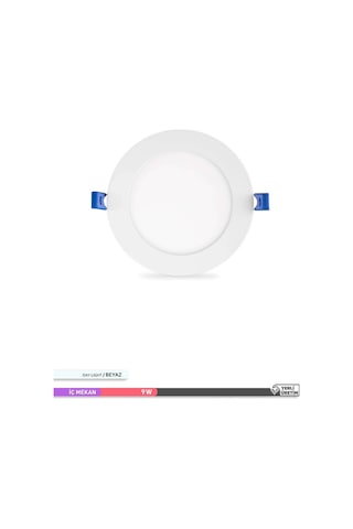 ACK Sıva Altı Yuvarlak LED Panel Armatür 6500K Beyaz AP01-00930 Beyaz