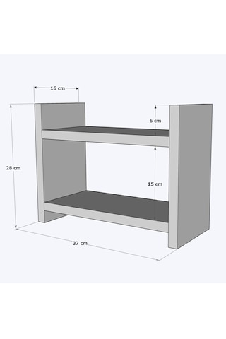 Denis Pratik Tezgah Üsti Raf , Kavanoz Bardak Rafı