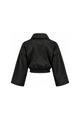 Laluvia Siyah Bomber Saten Ceket - 2y9663 - 51229
