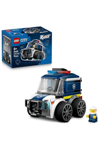 LEGO® City Araçlar – Polis Kamyonu 60481 - 5 Yaş Üzeri Çocuklar için Polis Memuru Minifigürü İçeren Oyuncak Yapım Seti (71 Parça)