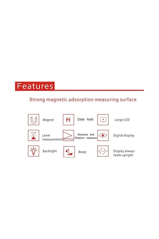 Pazly Torpido Taban Seviye Seviye Sesli Ölçer Manyetik Magnet Led Işıklı Göstergeli Göstergeli Gemred Dijital Dijital Arka Açı 360 İq